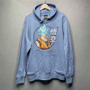 Dragon Ball Super Goku Hoodie Medium M 38/40 Blue Anime Pullover
